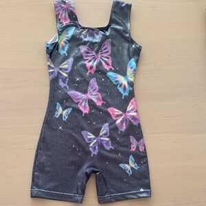 Colorful Butterfly Print Leotard